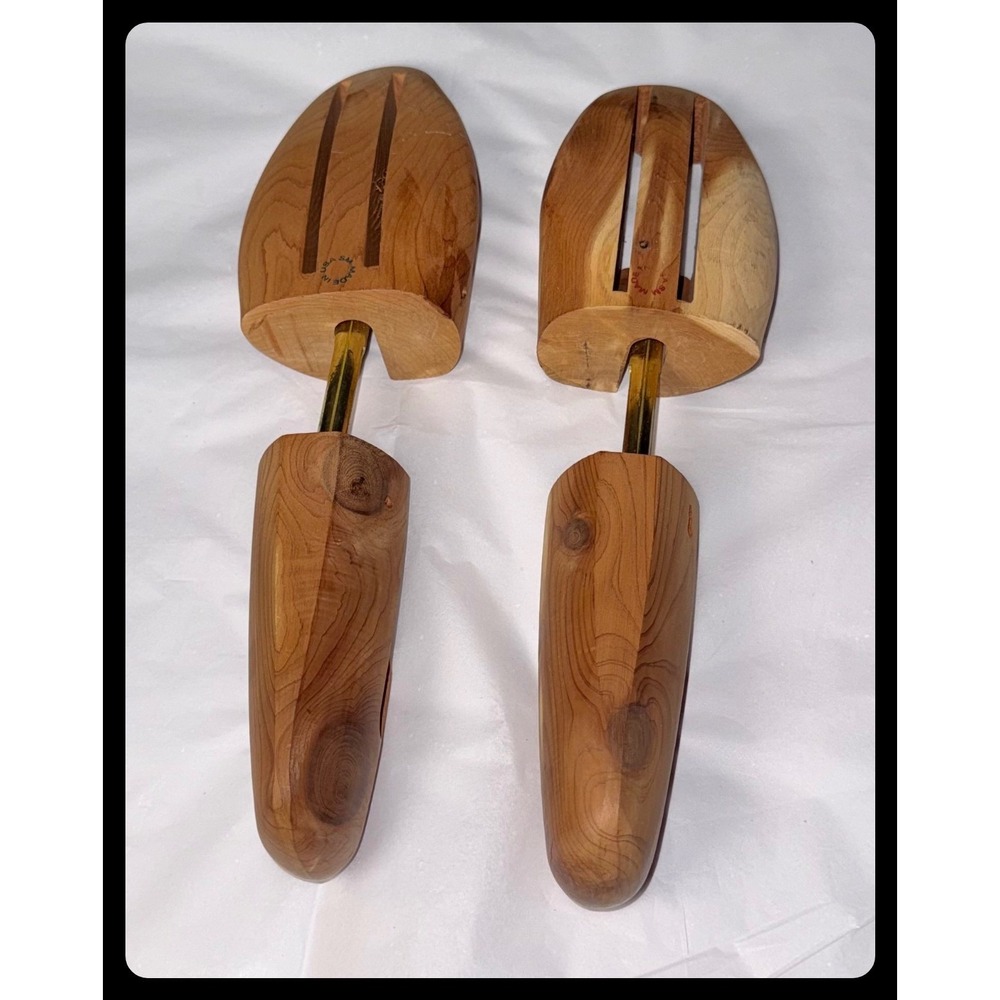 Allen Edmonds Shoe Trees Mens Brown Cedar Wood Aromatic Adjustable Care - Picture 6 of 7